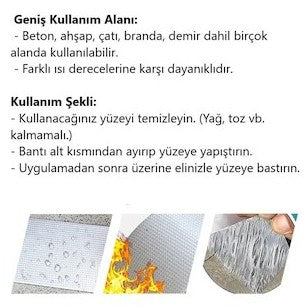 Çamur Bant - 2M Alüminyum Su Geçirmez Sızdırmazlık Bandı