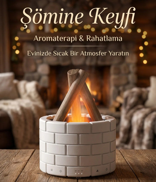 Kamp Ateşi Buharlı Nemlendirici + Koku Makinesi