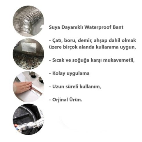 Çamur Bant - 2M Alüminyum Su Geçirmez Sızdırmazlık Bandı