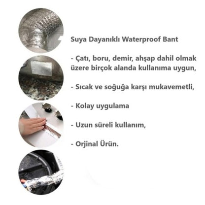 Çamur Bant - 2M Alüminyum Su Geçirmez Sızdırmazlık Bandı