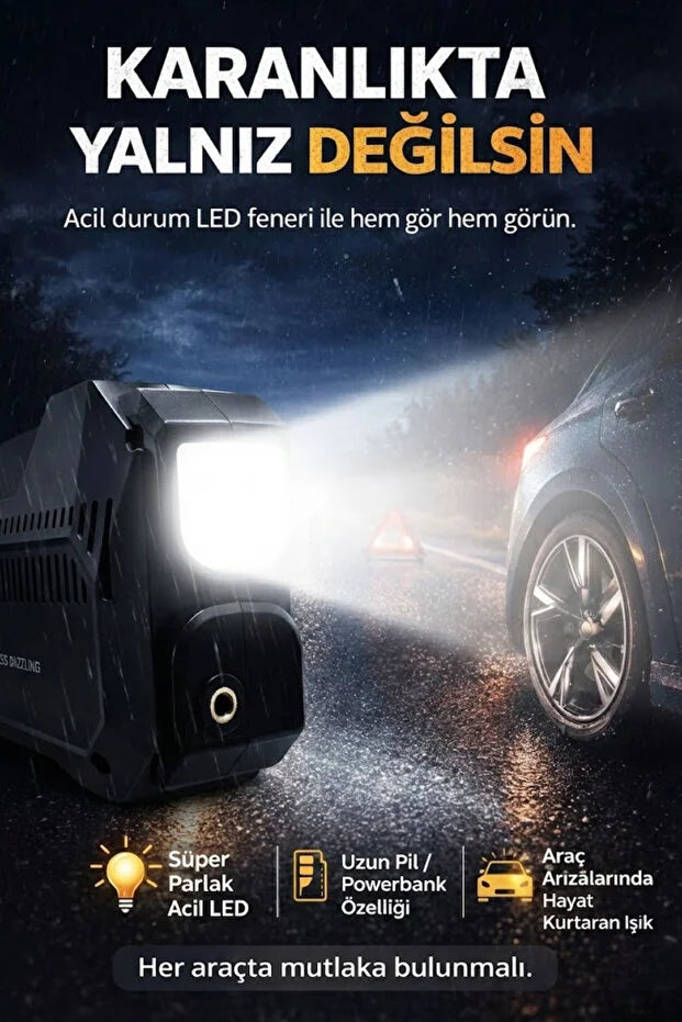Akıllı Akü Takviye + Kompresör Cihazı AllyPa 16000mAh Orjinal Ürün