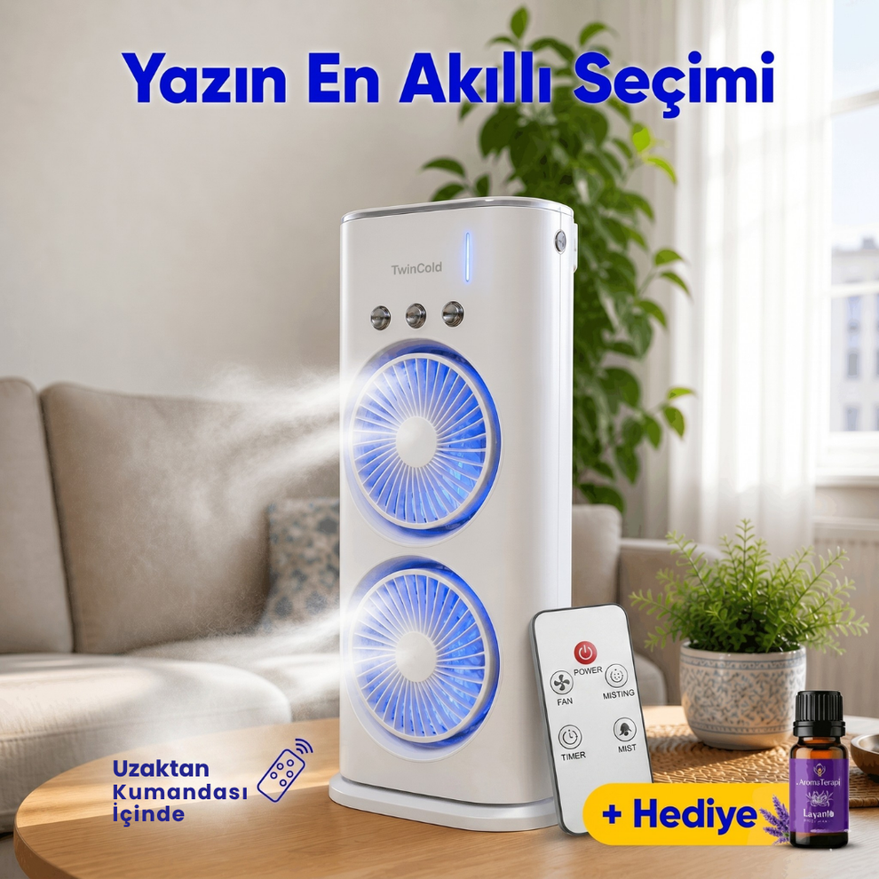 TwinCold 3 Kademeli Buharlı 2'li Klima Fan