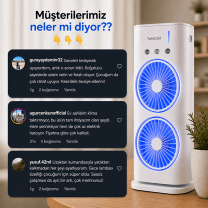 TwinCold 3 Kademeli Buharlı 2'li Klima Fan