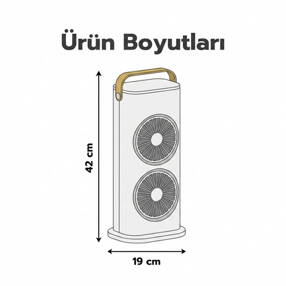 TwinCold 3 Kademeli Buharlı 2'li Klima Fan